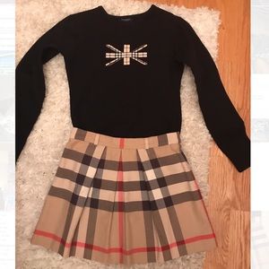 Burberry skirt and shirt set